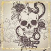 Halloween Schädel Muster Aufkleber. Aufkleber (Vorderseite)