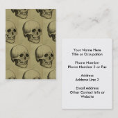 Halloween-Schädel-Muster Visitenkarte (Vorne/Hinten)