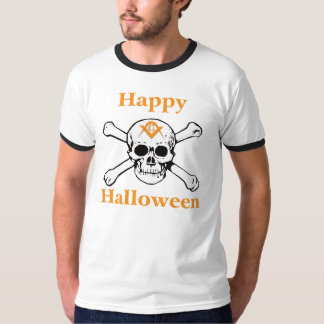 Halloween-Schädel n gekreuzte Knochen T-Shirt