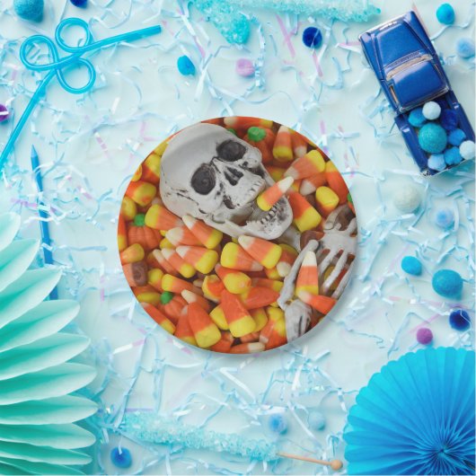 Halloween-Schädel Pappteller (Party)