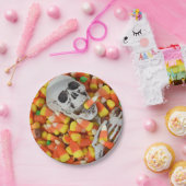 Halloween-Schädel Pappteller (Party)