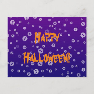 Halloween Schädel Postkarte