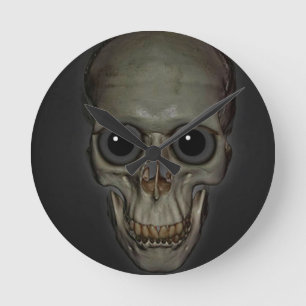 Halloween-Schädel Runde Wanduhr