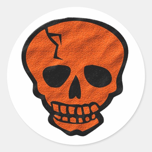 Halloween-Schädel Runder Aufkleber (Vorderseite)