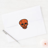 Halloween-Schädel Runder Aufkleber (Umschlag)