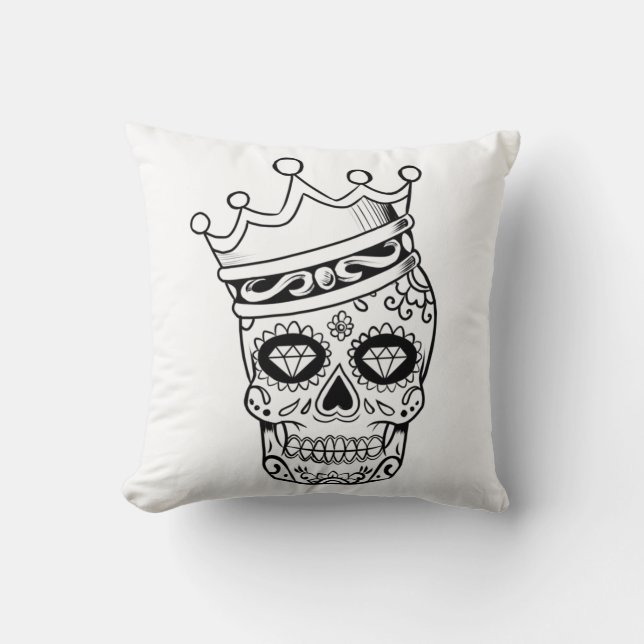 Halloween-Schädel-Wurfkissen Kissen (Vorderseite)
