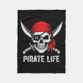 Halloween-Schädelanteil der karibischen Kostümmens Fleecedecke (Vorderseite)