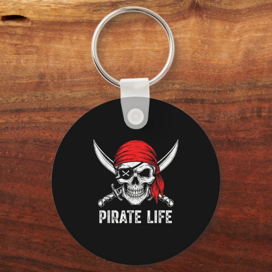 Halloween-Schädelanteil der karibischen Kostümmens Schlüsselanhänger (Vorderseite)