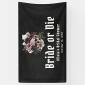 Halloween-Schädelbrille oder Die Brautparty Banner (Vertikal)