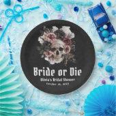 Halloween-Schädelbrille oder Die Brautparty Pappteller (Party)