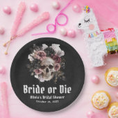 Halloween-Schädelbrille oder Die Brautparty Pappteller (Party)