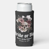 Halloween-Schädelbrille oder Die Brautparty Selters Dosenkühler (Seltzer Vorderseite)