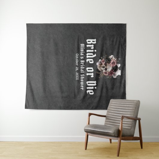 Halloween-Schädelbrille oder Die Brautparty Wandteppich (Beispiel (Horizontal))