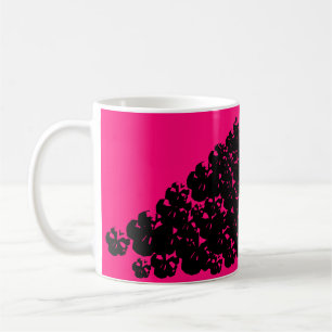 Halloween Schädelhaufen schwarzer Neon Pink Magent Kaffeetasse