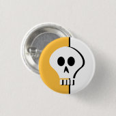 Halloween-Schädelknopf Button (Vorne & Hinten)