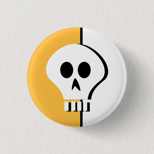Halloween-Schädelknopf Button (Vorderseite)