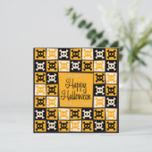 Halloween-Schädelmosaik Einladung (Stehend Vorderseite)