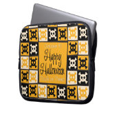 Halloween-Schädelmosaik Laptopschutzhülle (Vorderseite Links)