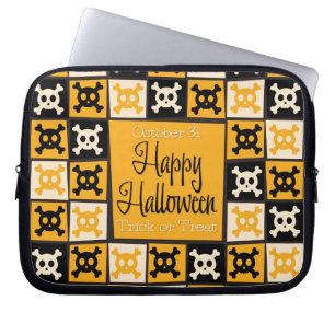Halloween-Schädelmosaik Laptopschutzhülle