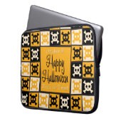 Halloween-Schädelmosaik Laptopschutzhülle (Vorderseite Links)