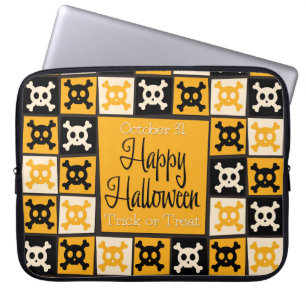 Halloween-Schädelmosaik Laptopschutzhülle