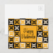 Halloween-Schädelmosaik Postkarte (Vorne/Hinten)