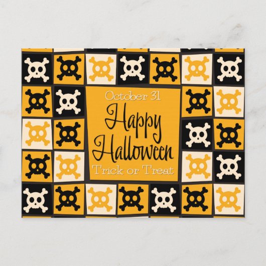 Halloween-Schädelmosaik Postkarte (Vorderseite)