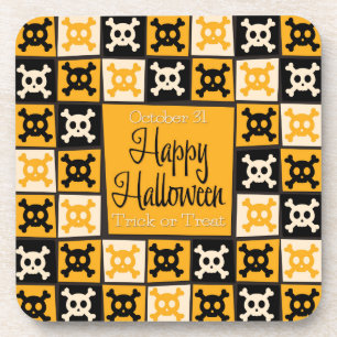 Halloween-Schädelmosaik Untersetzer