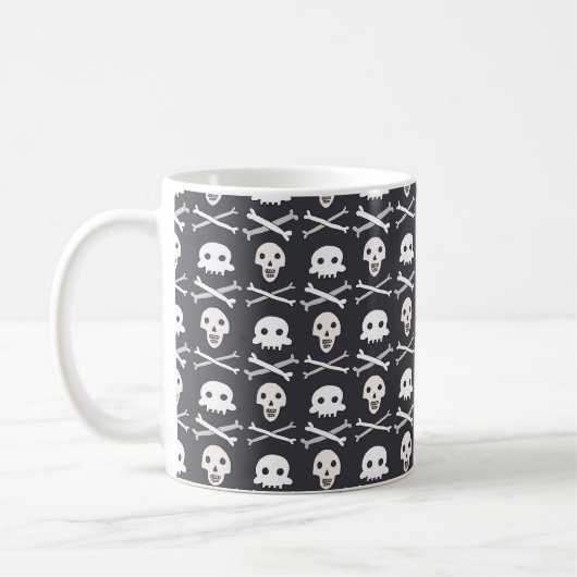 Halloween-Schädelmuster Kaffeetasse (Links)