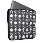 Halloween-Schädelmuster Laptopschutzhülle (Vorne Rechts)