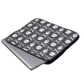 Halloween-Schädelmuster Laptopschutzhülle (Vorne Knopf)