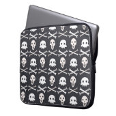 Halloween-Schädelmuster Laptopschutzhülle (Vorderseite Links)