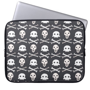 Halloween-Schädelmuster Laptopschutzhülle
