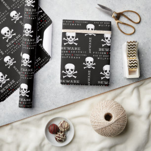 Halloween-Schädelmuster-Packpapier Geschenkpapier