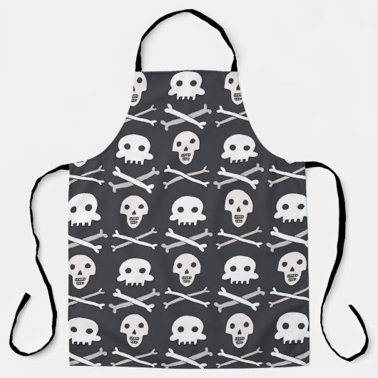 Halloween-Schädelmuster Schürze (Vorderseite)