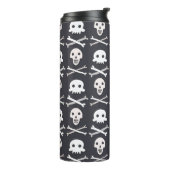 Halloween-Schädelmuster Thermosbecher (Nach links gedreht)