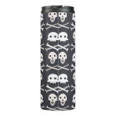 Halloween-Schädelmuster Thermosbecher (Rückseite)