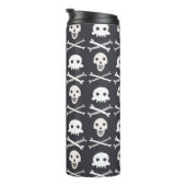 Halloween-Schädelmuster Thermosbecher (Nach rechts gedreht)