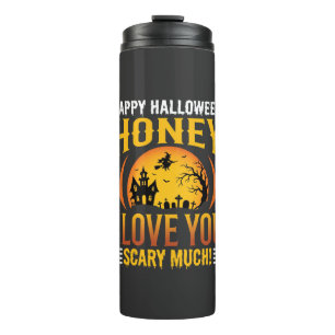 Halloween Schatz Ich Liebe Dich Sehr Schrecklich Thermosbecher