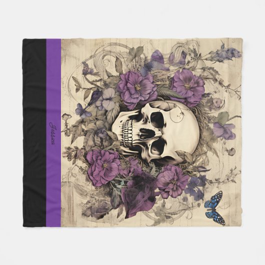 Halloween-Schäumname Fleecedecke (Vorderseite (Horizontal))