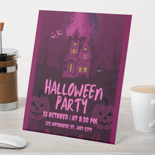 Halloween-Schild Sockelschild (In Situ)