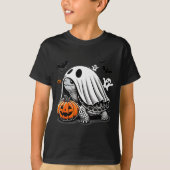 Halloween-Schildkröte Geist Kürbis Kostüm Terran T T-Shirt (Vorderseite)