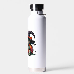 Halloween-Schildkröte Hexenhut-Kostüm Gruselig Trinkflasche