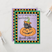 Halloween Schipperke Card Karte (Vorderseite/Rückseite Beispiel)