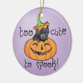 Halloween Schipperke Keramik Ornament (Links)