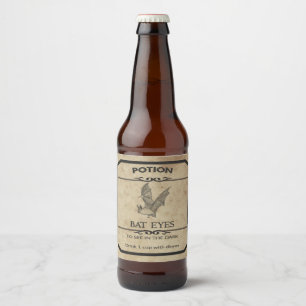 Halloween-Schläger mustert Bierflaschenetikett