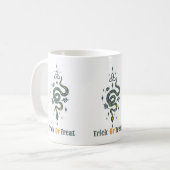 Halloween-Schlange, Hexen-Symbole Kaffeetasse (Vorderseite Links)