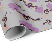 Halloween-Schlangen_grau Geschenkpapier (Rolleneckpunkt)