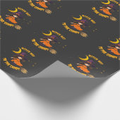 halloween schlechter Hexenkürbis Geschenkpapier (Ecke)