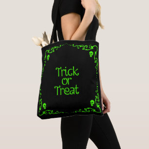 Halloween-Schleim-grün-Süßes-oder-Saures Tasche